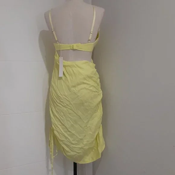 NWOT FOR LOVE & LEMONS YELLOW RANA MINI DRESS IN YELLOW - Picture 6 of 8